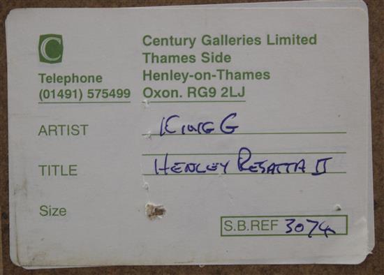 Gordon King (b.1939) Henley Regatta, 10.75 x 15in.